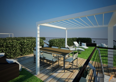  Progetto definitivo: renderizzazioni del tetto/giardino