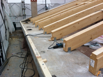  Realizzazione della nuova copertura in legno: realizzazione del nodo d'appoggio